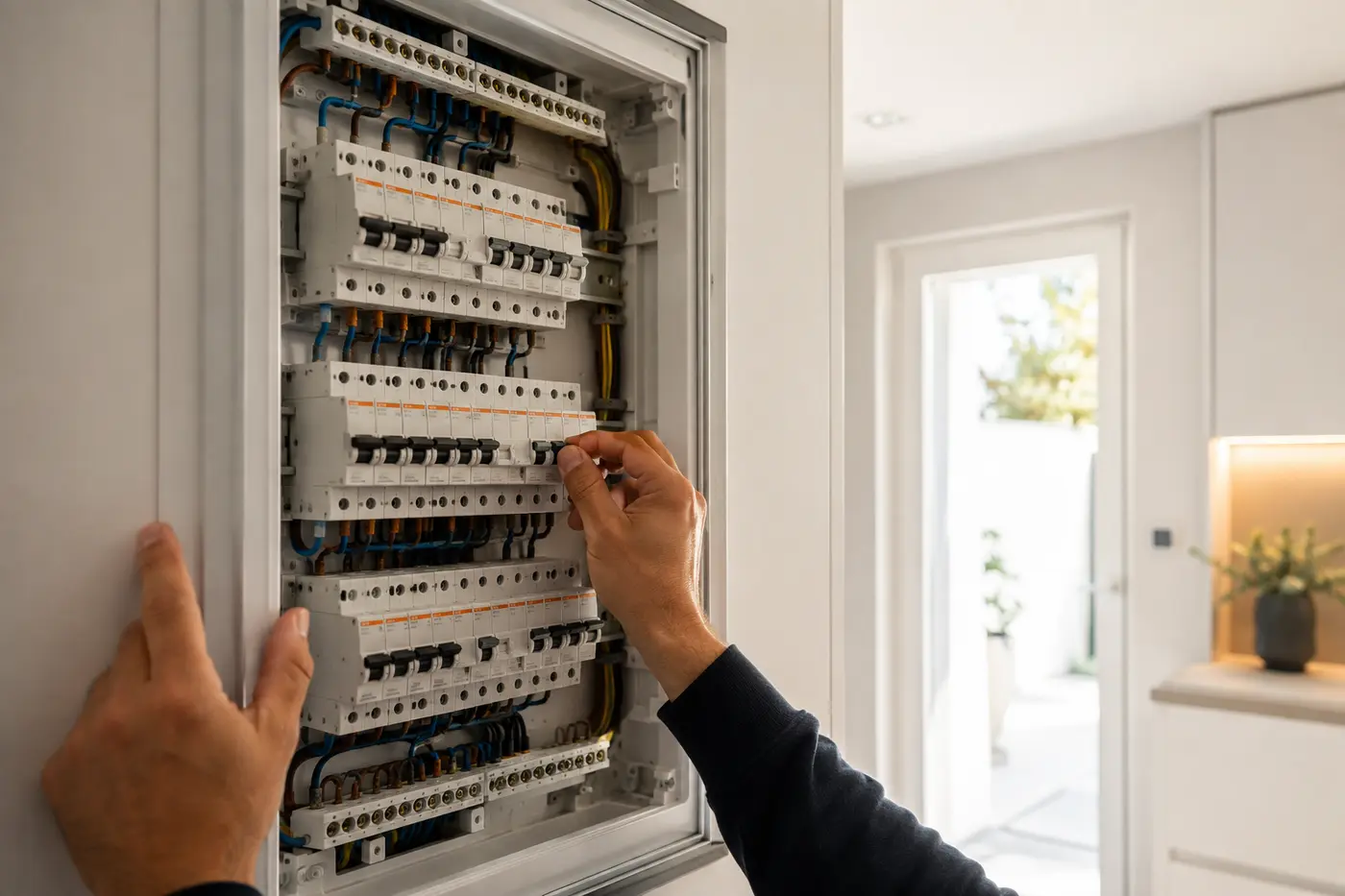 Installazione professionale di un quadro elettrico civile moderno